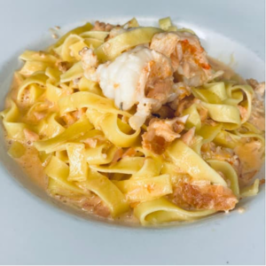 Tagliatelle Samone E Gamberoni 